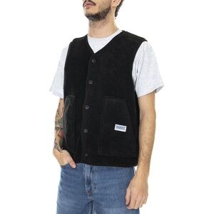 The Hundreds Toddy Men's Sherpa Black Vest Size Small